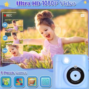 Children's Polaroid Camera, Will Spit Photos Of Children's Camera, Parent-child Interaction Gods, Mini Portable, Birthday Holiday Gift First Choice