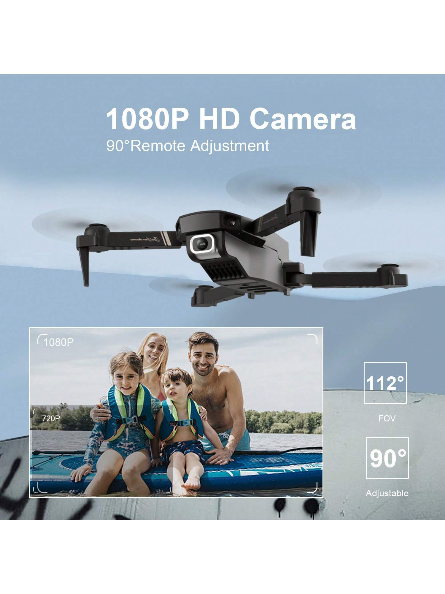 4DRC V4 Foldable Mini Drone With Camera 4K 1080P HD Drone ,3 Batteries,Drones For Adults Kids,Remote-controlled Quadcopter,Logistics Is Randomly Sent By UPS,USPS, - Image 5