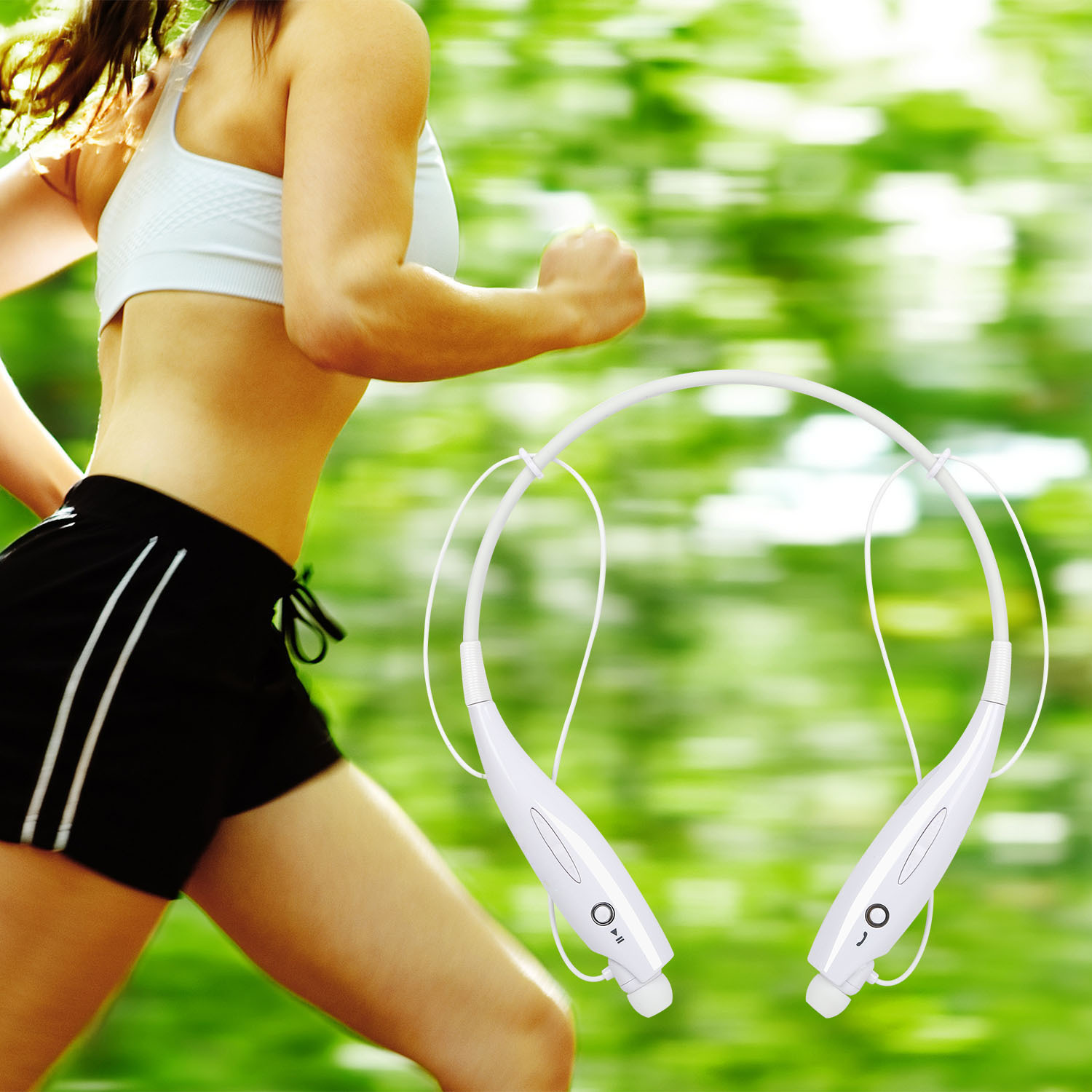 Wireless Stereo Headsets Sport Neckband Headphones In-ear Magnetic IPX4 Waterproof Earbuds With Built-in Mic Call Vibrate Alert Number Broadcast Running Gym - Image 4