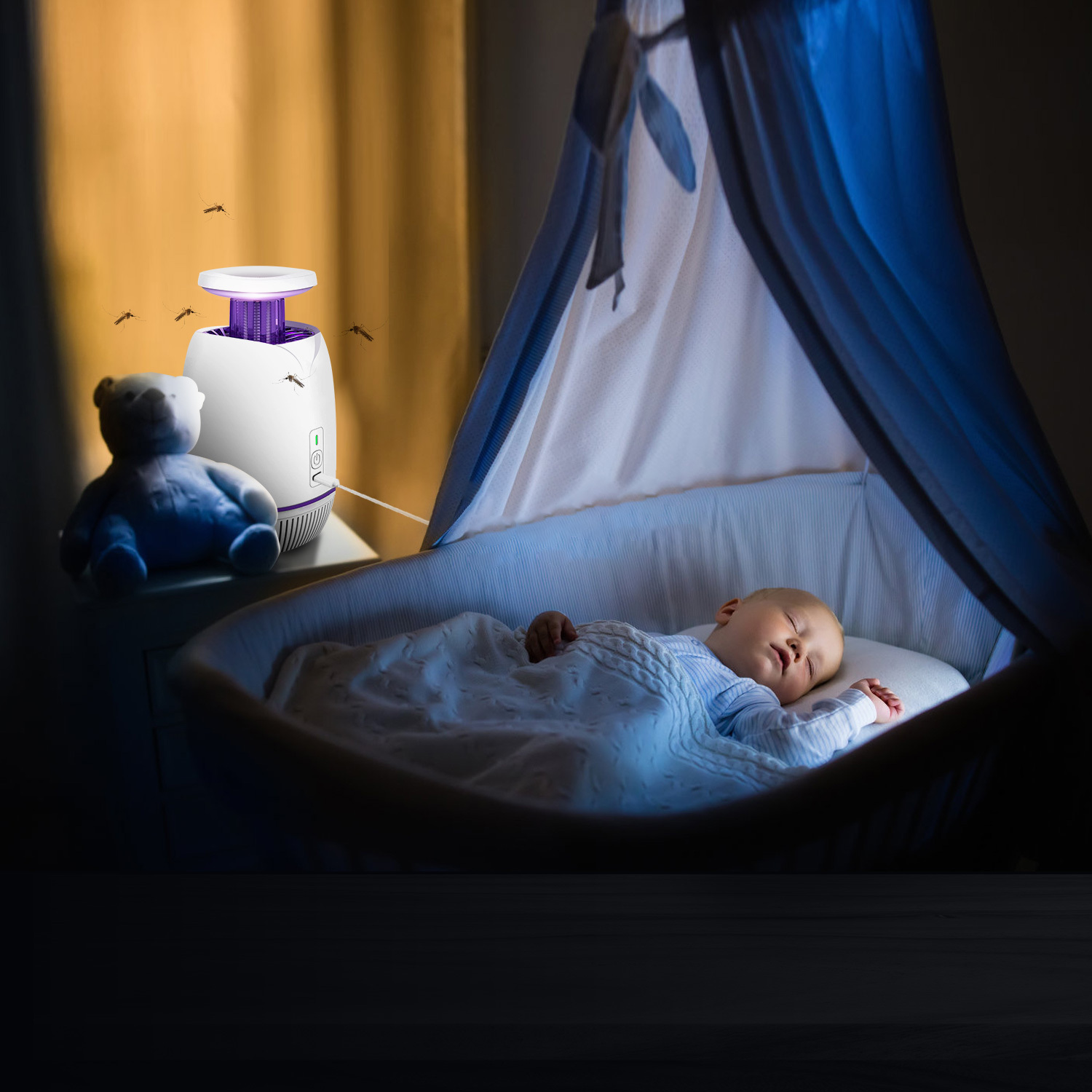 1Pc Plug-in Mosquito Zapper Max 1076Sq.Feet Range Electric Fly Zapper With 3 Modes Mosquito Killer Lamp For Indoor Outdoor - Image 8