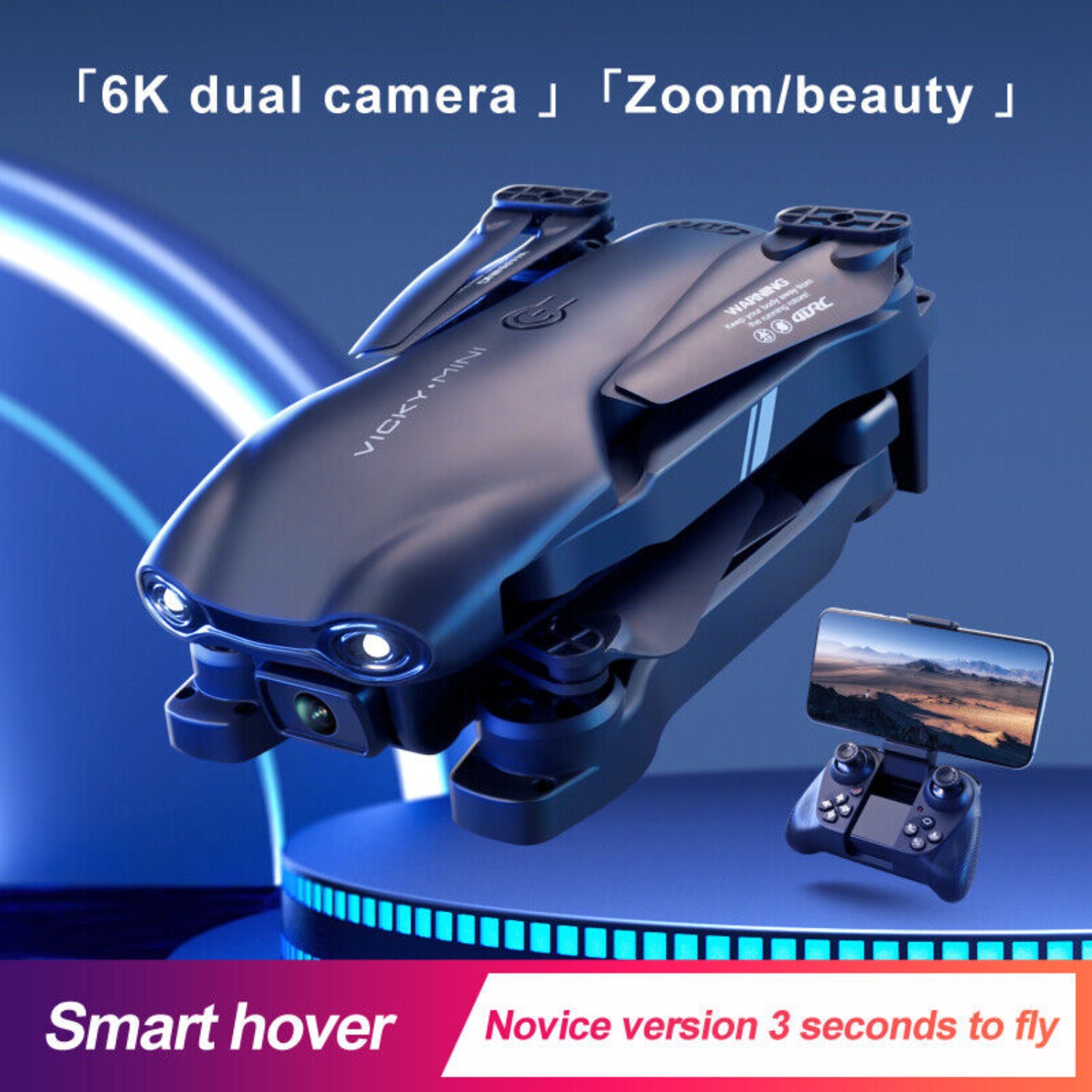 4DRC V13 RC Drone 6K HD Dual Camera WiFi FPV Foldable Quadcopter Camera Drone ,2 Battery.Logistics Is Randomly Sent By UPS,USPS,FEDEX - Image 2