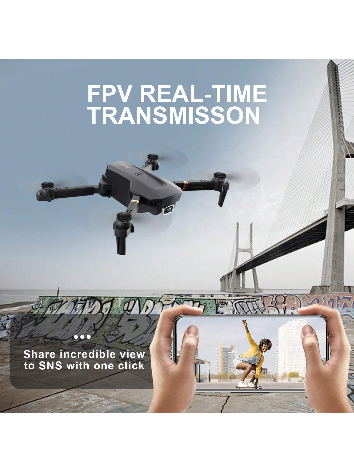 4DRC V4 Foldable Mini Drone With Camera 4K 1080P HD Drone ,3 Batteries,Drones For Adults Kids,Remote-controlled Quadcopter,Logistics Is Randomly Sent By UPS,USPS, - Image 8