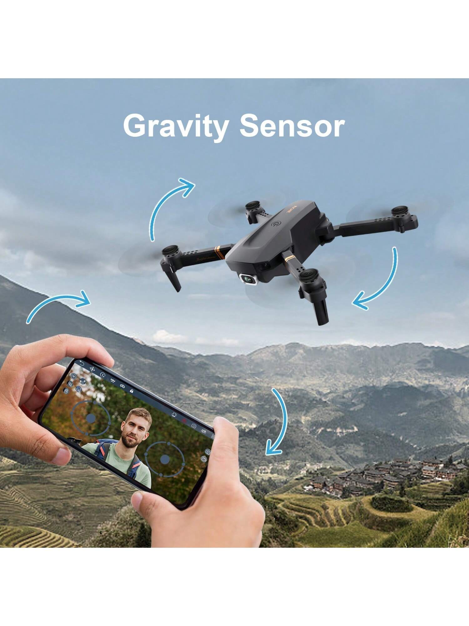 4DRC V4 Foldable Mini Drone With Camera 4K 1080P HD Drone ,3 Batteries,Drones For Adults Kids,Remote-controlled Quadcopter,Logistics Is Randomly Sent By UPS,USPS, - Image 6