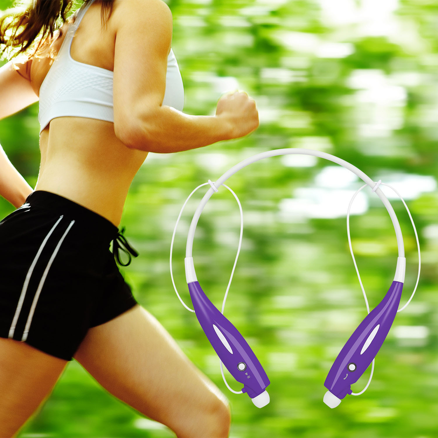 Wireless Stereo Headsets Sport Neckband Headphones In-ear Magnetic IPX4 Waterproof Earbuds With Built-in Mic Call Vibrate Alert Number Broadcast Running Gym - Image 5