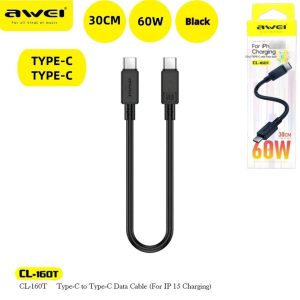 AWEI TYPE-C To TYPE-C Cable 30mm