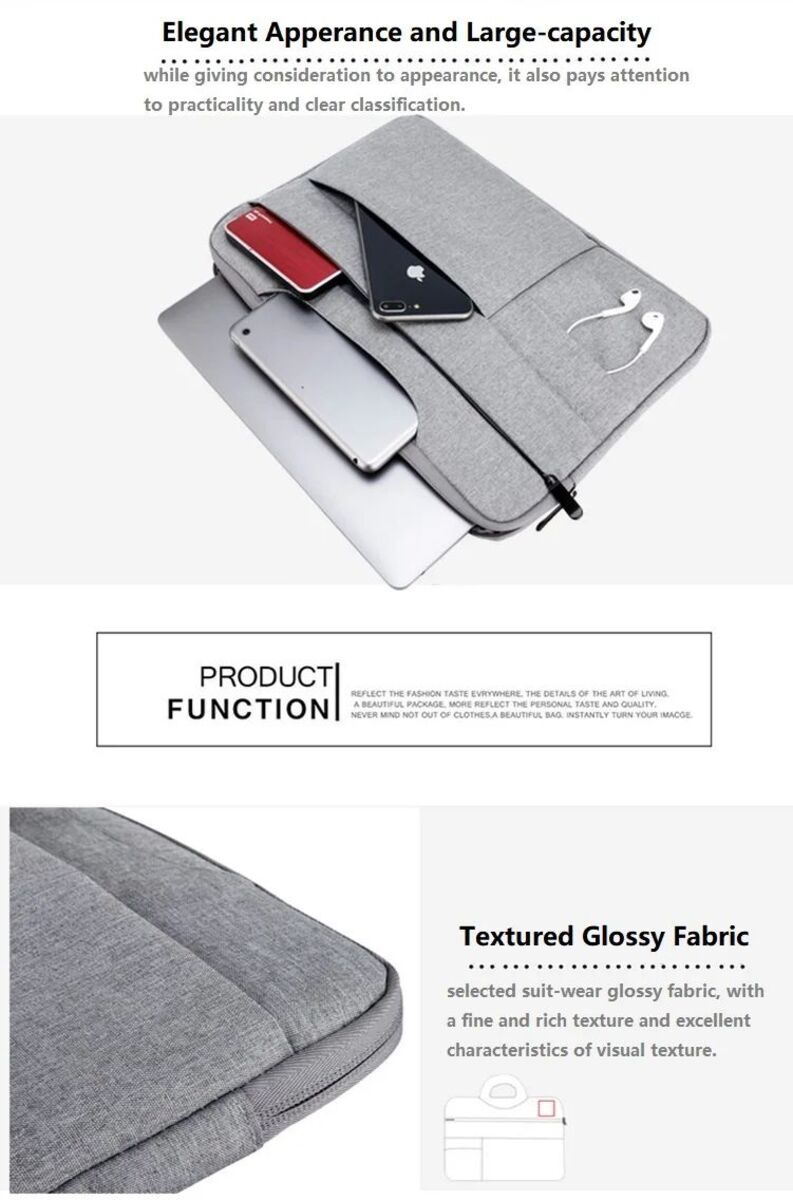 13-15.6 Inch Laptop Bag, Laptop Carrying Case Shoulder Strap Carrying Briefcase, Business Leisure Or School Laptop Bag - Image 10