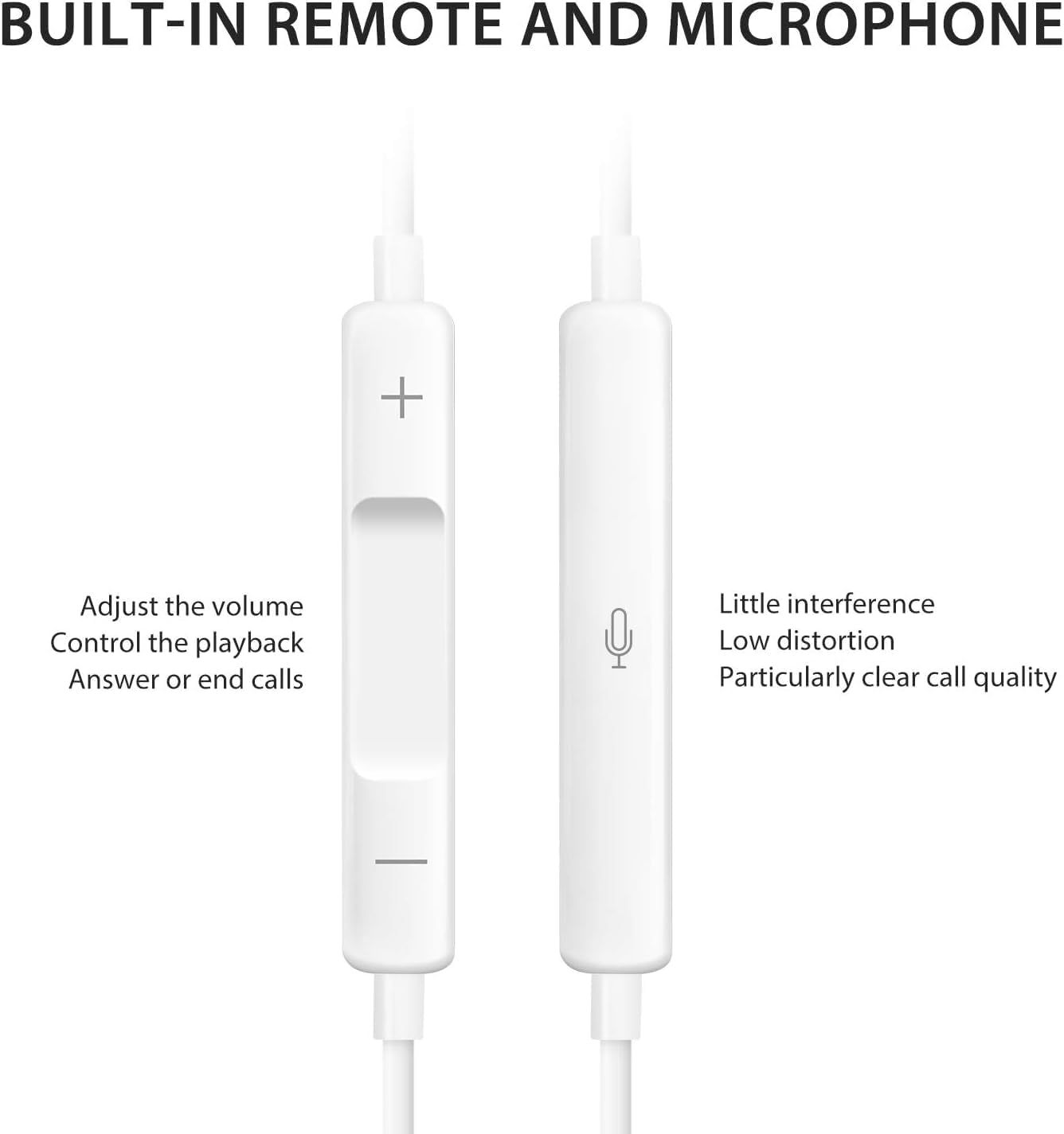 Lightning In-ear Headphones For IPhone14,13,12,11,7,8 Plus, XS, With Lightning Connector, IPhone Wired Earbuds, Built-in Remote Control To Control Music, Calls, And Volume - Image 2