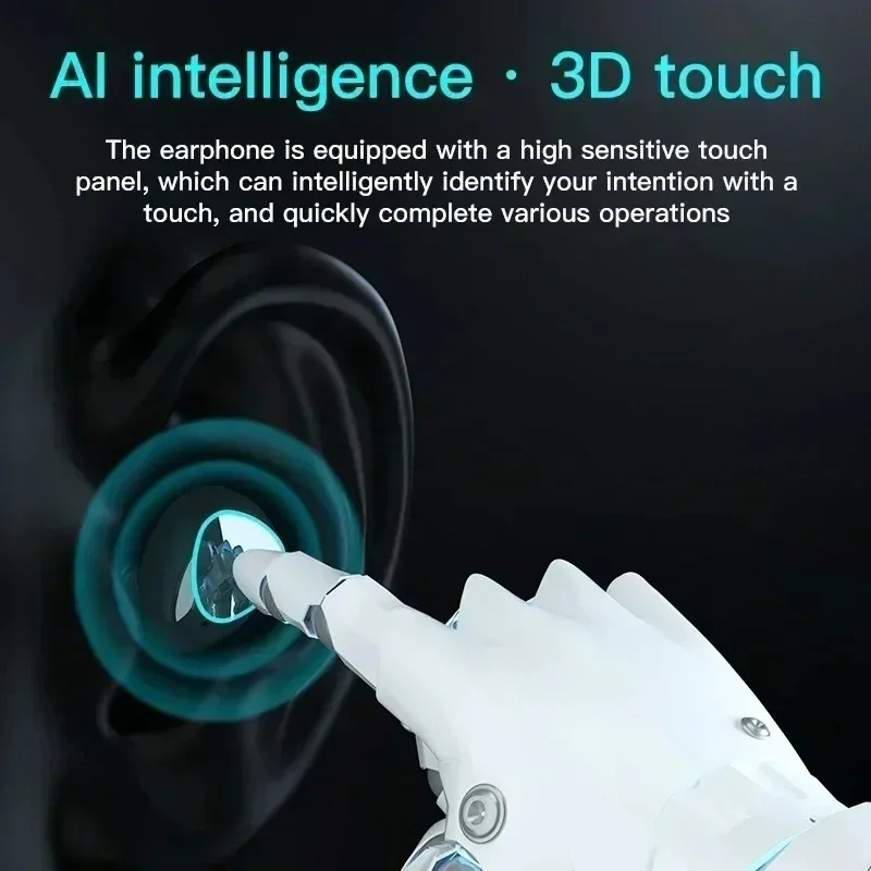 New Product Private Model Wireless Bluetooth Earphones TWS Large Screen Intelligent Digital Display In Ear Breathing Light - Image 3