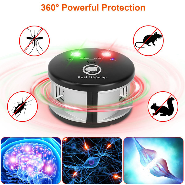360 Degree Ultrasonic Pest Repellent, Electronic Plug-in Pest Control, Pursuer, Blocker - Image 8