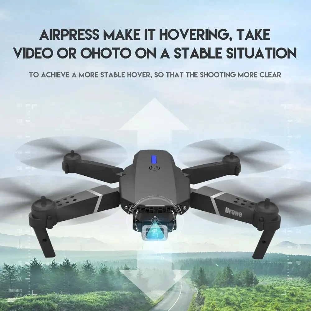 2025 E88 Pro Mini Drone With Screen Control 4K Dual Camera Optical Flow Positioning LED Lighting Remote Control - Image 6
