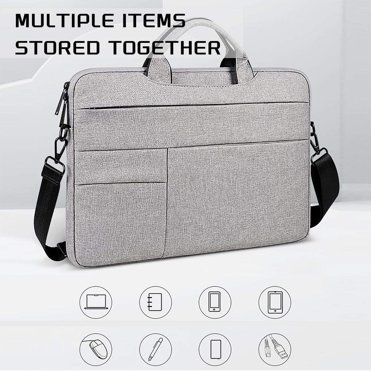 13-15.6 Inch Laptop Bag, Laptop Carrying Case Shoulder Strap Carrying Briefcase, Business Leisure Or School Laptop Bag - Image 3