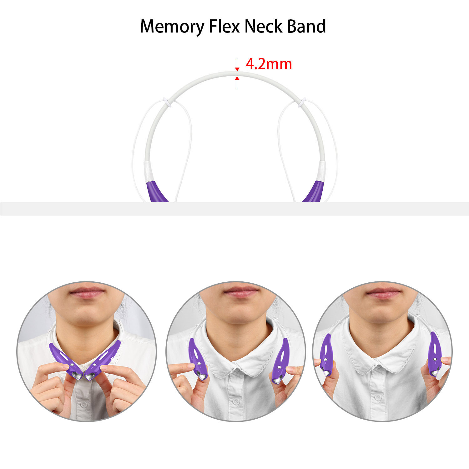 Wireless Stereo Headsets Sport Neckband Headphones In-ear Magnetic IPX4 Waterproof Earbuds With Built-in Mic Call Vibrate Alert Number Broadcast Running Gym - Image 10