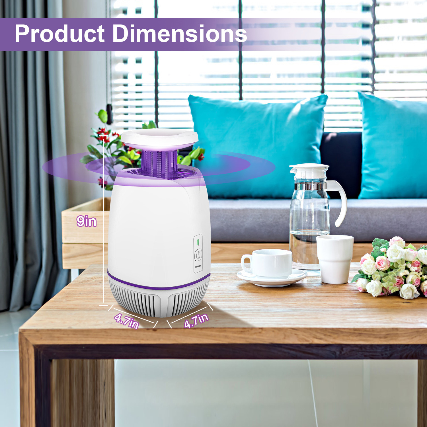 1Pc Plug-in Mosquito Zapper Max 1076Sq.Feet Range Electric Fly Zapper With 3 Modes Mosquito Killer Lamp For Indoor Outdoor - Image 9