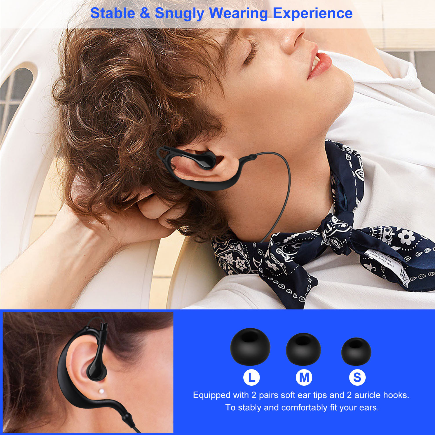 Wireless Headsets V4.1 Sport In-Ear Stereo Headphones Sweat-proof Neckband Earbuds With Mic Deep Bass HiFi Earphones For Running Hiking Travel - Image 3
