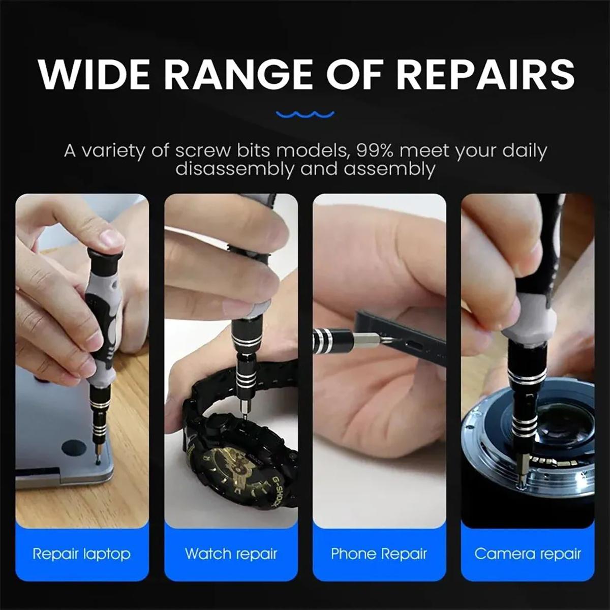 115 In 1 Precision Screwdriver Set, Super Durable Mini Professional Magnetic Repair Tool Kit, Small Screwdriver For Phone, Computer, Watch, Laptop, Macbook, Eyeglass, Electronic - Image 5